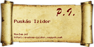 Puskás Izidor névjegykártya
